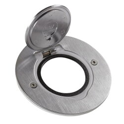 Legrand SCHUKO-Steckdose 1x2Mod Inox rund