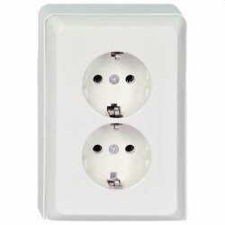 ELSO Steckdose 515514 2fach 16A RENOVIERUNG reinweiß