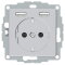 Merten Steckdose SCHUKO mit USB Ladegerät aluminium System M