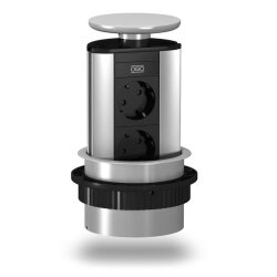 OBO Deskbox DBV-A3A D2S versenkbar Aluminium