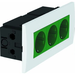 OBO Steckdoseneinheit SDE-RW D0GN3 Modul 45 3fach...