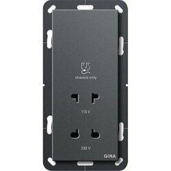 Gira Rasiersteckdose 282028 BS System 55 anthrazit