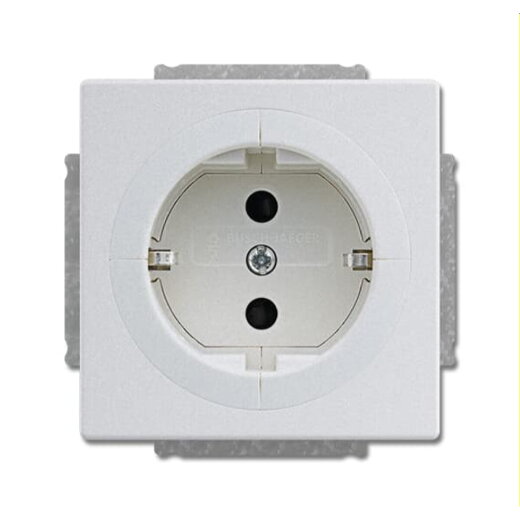 Busch-Jaeger Objektsteckdose 20 EUAB-83, aluminiumsilber