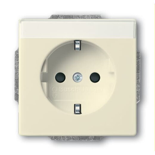 Busch-Jaeger Steckdoseneinsatz SCHUKO 20 EUCNB-82, elfenbeinweiß