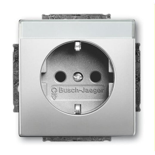 Busch-Jaeger Steckdoseneinsatz SCHUKO 20 EUCNB-866, edelstahl