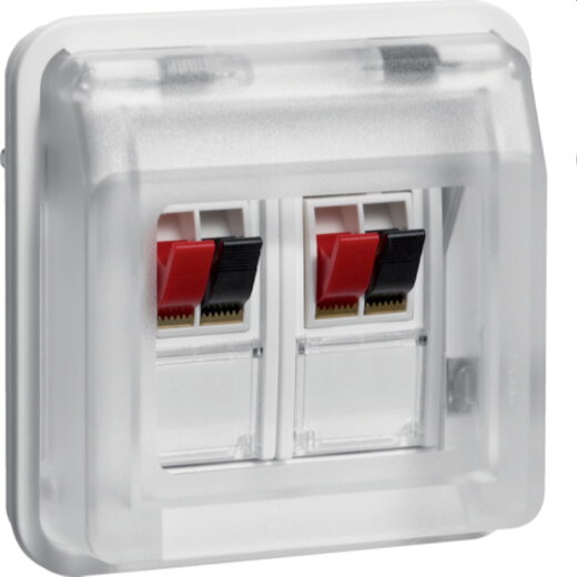 Berker Lautsprecher-Steckdosen-Einsatz 2fach W.1 polarweiss 11963532