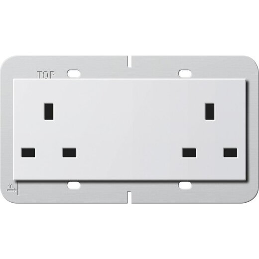 Gira Doppelsteckdose 278203 BS 13 A System 55 BS 80 reinweiss 278203
