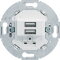 Berker USB-Ladesteckdose 230V 2fach 3.0A Tragring rund polarweiss 260219