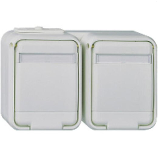 ELSO Steckdose 445449 2f. 16A waager. licht/basaltgrau