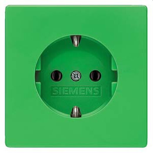 Siemens Steckdose SCHUKO 10/16A 250V grün (SV) 5UB1851