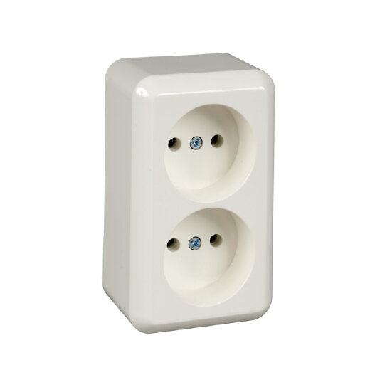 ELSO AP-Steckdose 395904 2fach 16A CONTURA reinweiß