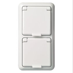 ELSO Steckdose 235414 2fach 16A FASHION IP44 reinweiß