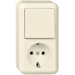 ELSO AP-Kombination 388600 10/16A CONTURA perlweiß