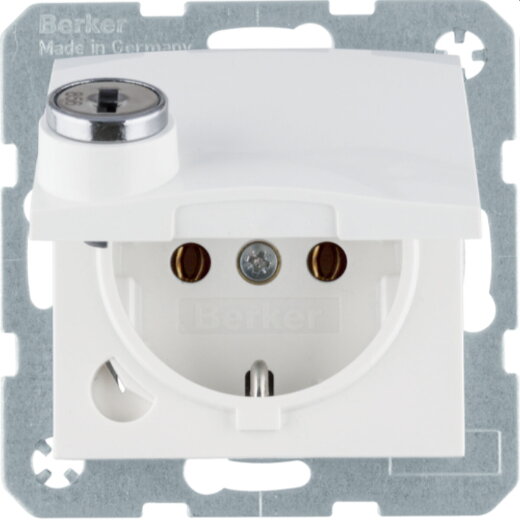 Berker Steckdose SCHUKO 47638989 S.1 polarweiß glänzend 47638989
