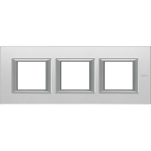 Bticino Rahmen 3fach Horizontal Glas Spiegeln