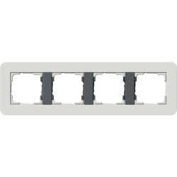 Gira Rahmen 0214421 4fach E3 Hellgrau/Anthrazit 0214421