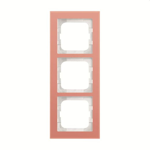 Busch-Jaeger Abdeckrahmen 1723-227 3fach, Glas koralle