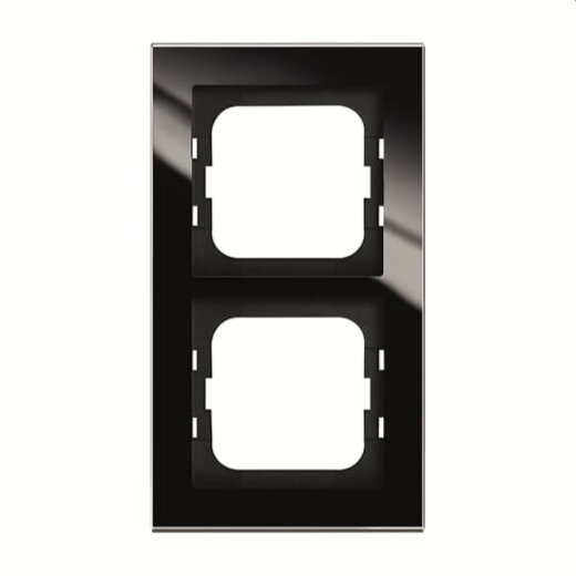 Busch-Jaeger Abdeckrahmen 1722-245 2fach, Glas schwarz
