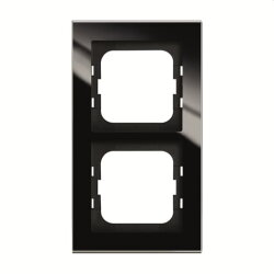 Busch-Jaeger Abdeckrahmen 1722-245 2fach, Glas schwarz