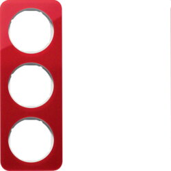 Berker Rahmen 10132349 rot transp/polarweiss glänz...