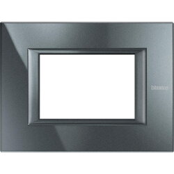 Bticino Rahmen HA4803HS 3-MOD BLACK ALU