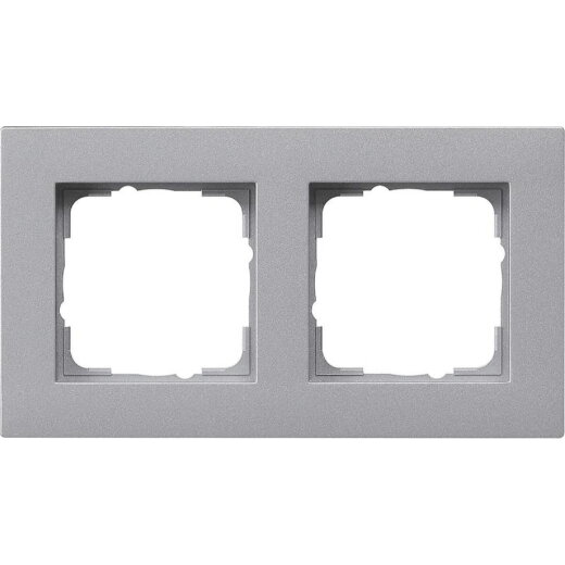 Gira Abdeckrahmen 0212255 2fach flach E2 F alu 0212255