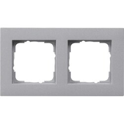 Gira Abdeckrahmen 0212255 2fach flach E2 F alu 0212255