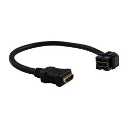 Merten HDMI-Keystone MEG4583-0002 mit Kabelpeitsche schwarz