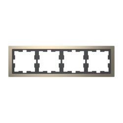 Merten Metallrahmen D-Life 4fach Nickelmetallic