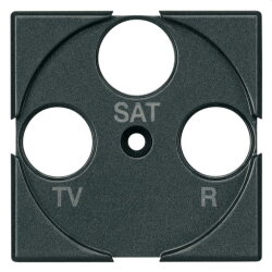 Bticino Zentralplatte TV/FM/SAT anthrazit