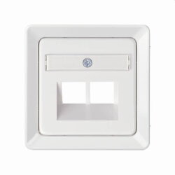 ELSO Zentralplatte 206534  2xRJ45 mit Schriftfeld...