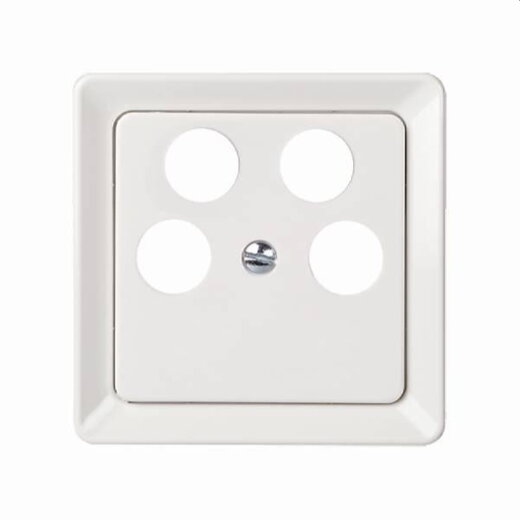 ELSO Zentralplatte 206054 Antenntenst. 4Loch reinweiß