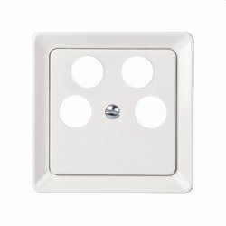 ELSO Zentralplatte 206054 Antenntenst. 4Loch reinweiß