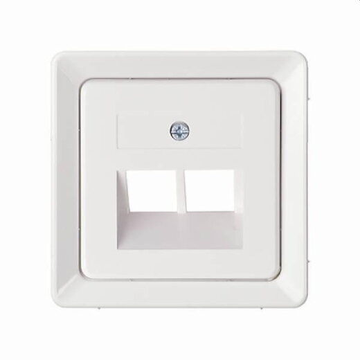 ELSO Zentralplatte 206414 für 2xRJ45 reinweiß