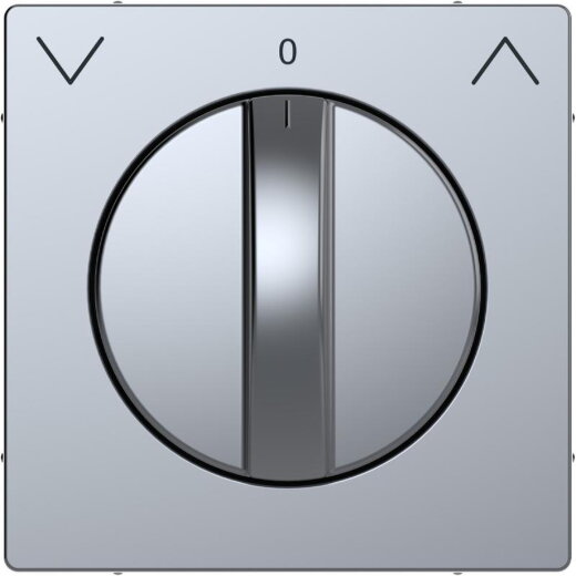 Merten Zentralplatte für Rollladen-Tast-Rastschalter-Einsatz, Edelstahl, System Design