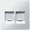 Merten Zentralplatte MEG4562-0319 2fach polarweiss glaenzend