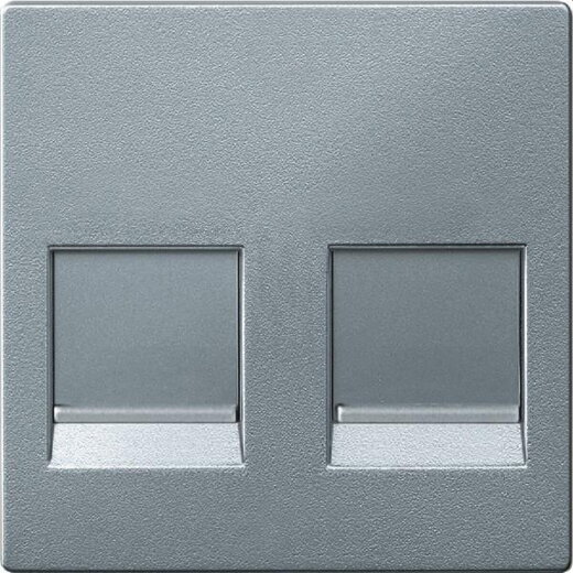 Merten Zentralplatte MEG4562-0460 2fach aluminium