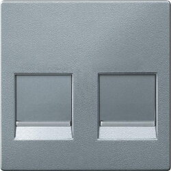 Merten Zentralplatte MEG4562-0460 2fach aluminium