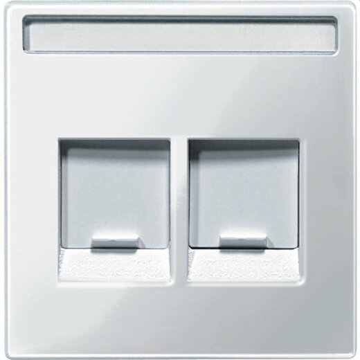 Merten Zentralplatte MEG4564-0319 2fach polarweiss glaenzend