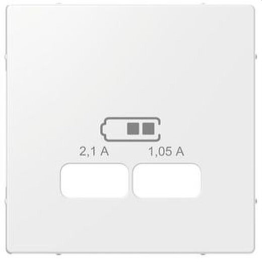 Merten Zentralplatte MEG4367-0319 USB-Ladestationeins. polarweiss glaenz.
