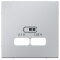 Merten Zentralplatte USB-Ladestationeins. aluminium