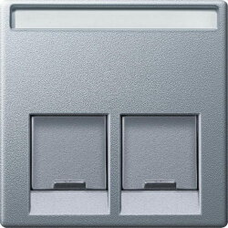 Merten Zentralplatte MEG4574-0460 2fach aluminium System M