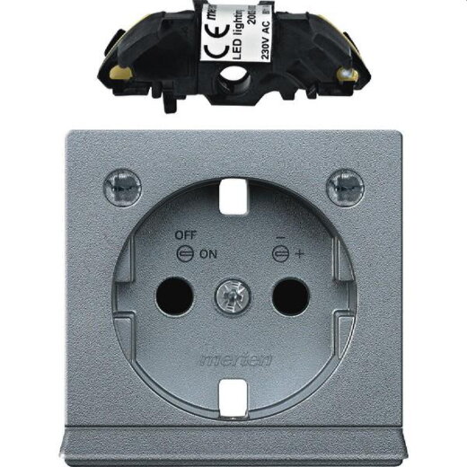 Merten Zentralplatte MEG2334-0460 aluminium System M