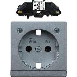 Merten Zentralplatte MEG2334-0460 aluminium System M