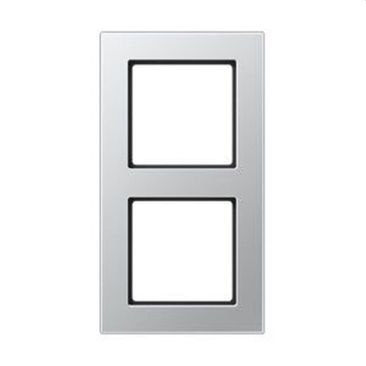 Jung Rahmen 2fach, Thermoplast lackiert, A 550, aluminium A5582BFAL