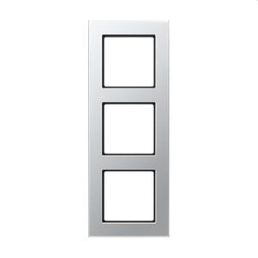 Jung Rahmen 3fach, Thermoplast lackiert, A 550, aluminium A5583BFAL