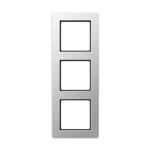 Jung Rahmen 3fach, Thermoplast lackiert, A FLOW, aluminium AF583BFAL