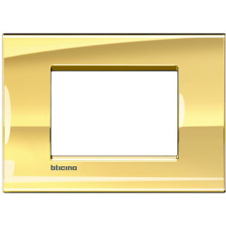 Bticino Rahmen LNA4803OA ICEGOLD 3-modulig