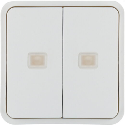 Berker Wippe 2fach mit zwei Linsen polarweiss 30863552