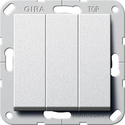 Gira Wippschalter 283226 Wechsel 3f System 55 Farbe Alu
